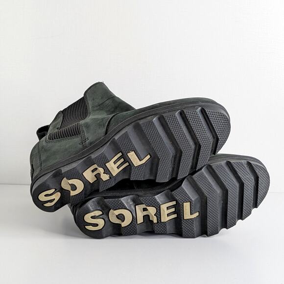 Sorel Joan of Arctic Wedge II Chelsea Boots Black Leather W 8 Waterproof - Picture 10 of 16